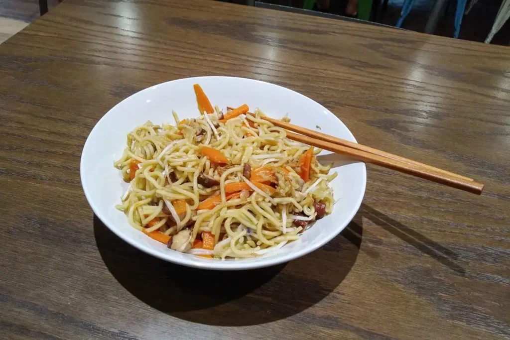 Cooking meals at our hostel on a budget