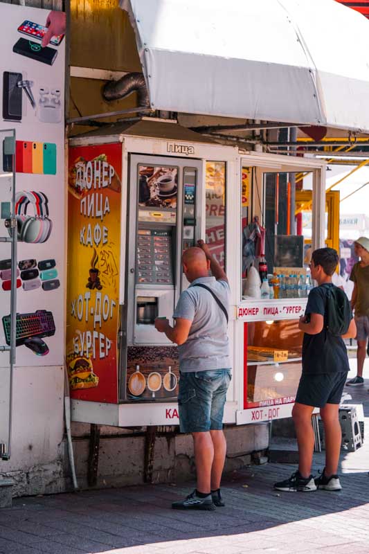 People watching in Bulgaria