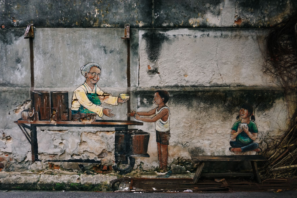 Finding the famous murals in George Town, Penang