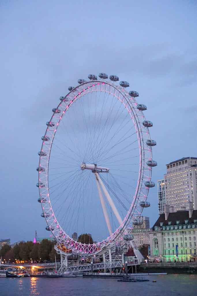 London Eye at dusk