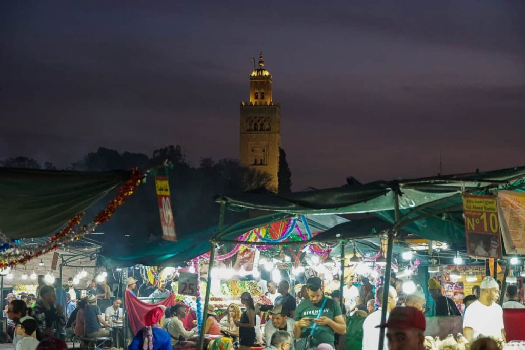 Jemaa el-Fnaa at night
