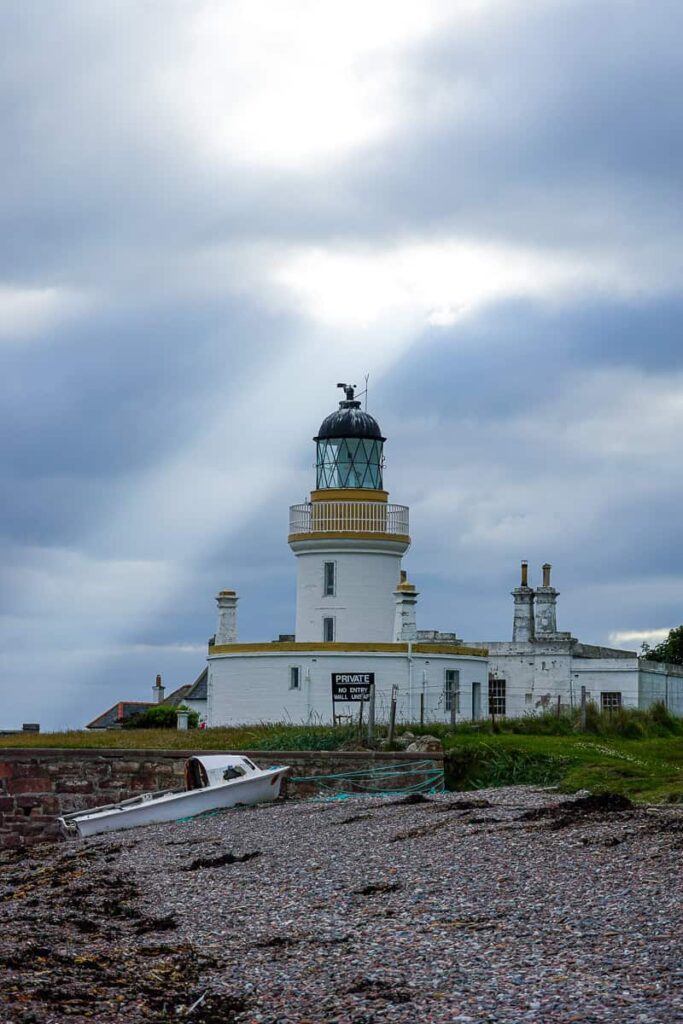 Chanonry Point lighthouse at dusk