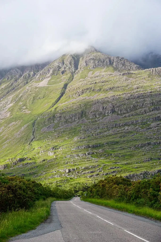 Mountain road leading to Torridon