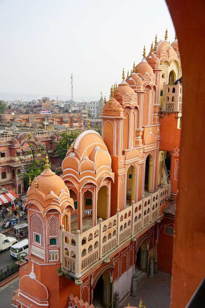 Views from Hawa Mahal over Jaipur